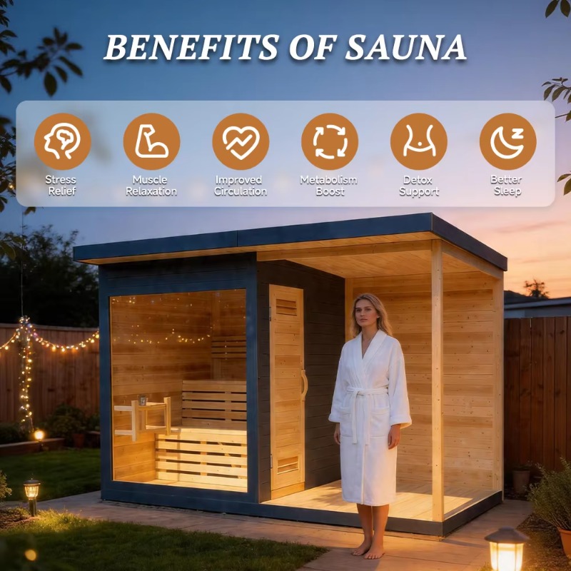 Drewniana kabina sauny z łączo – Spa Wellness Resorts recenzja i cena