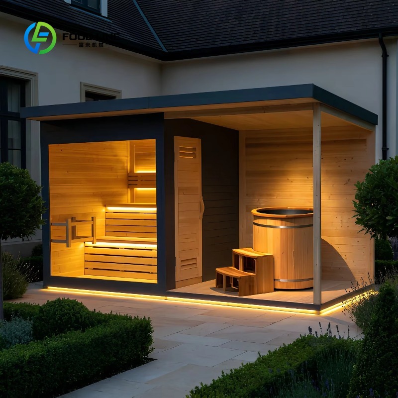 Dostosowana sauna zewnętrzna z – Spa Wellness Resorts recenzja i cena
